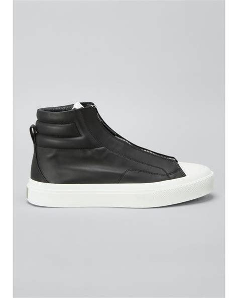 givenchy men's city 4g-zip leather high top sneakers|givenchy city shoes.